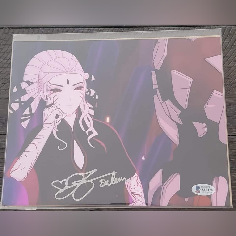 RWBY Salem 8x10 photo signed by Jen Taylor.